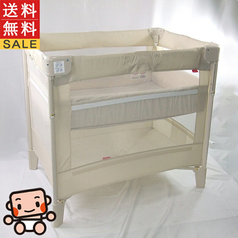 【お得っ!厳選中古】ベビーベッド アップリカ ココネルエアー aprica COCONEL 新生児から2歳 コンパクトにたためる【C.一般中古】【送料無料】【中古】x1178140700