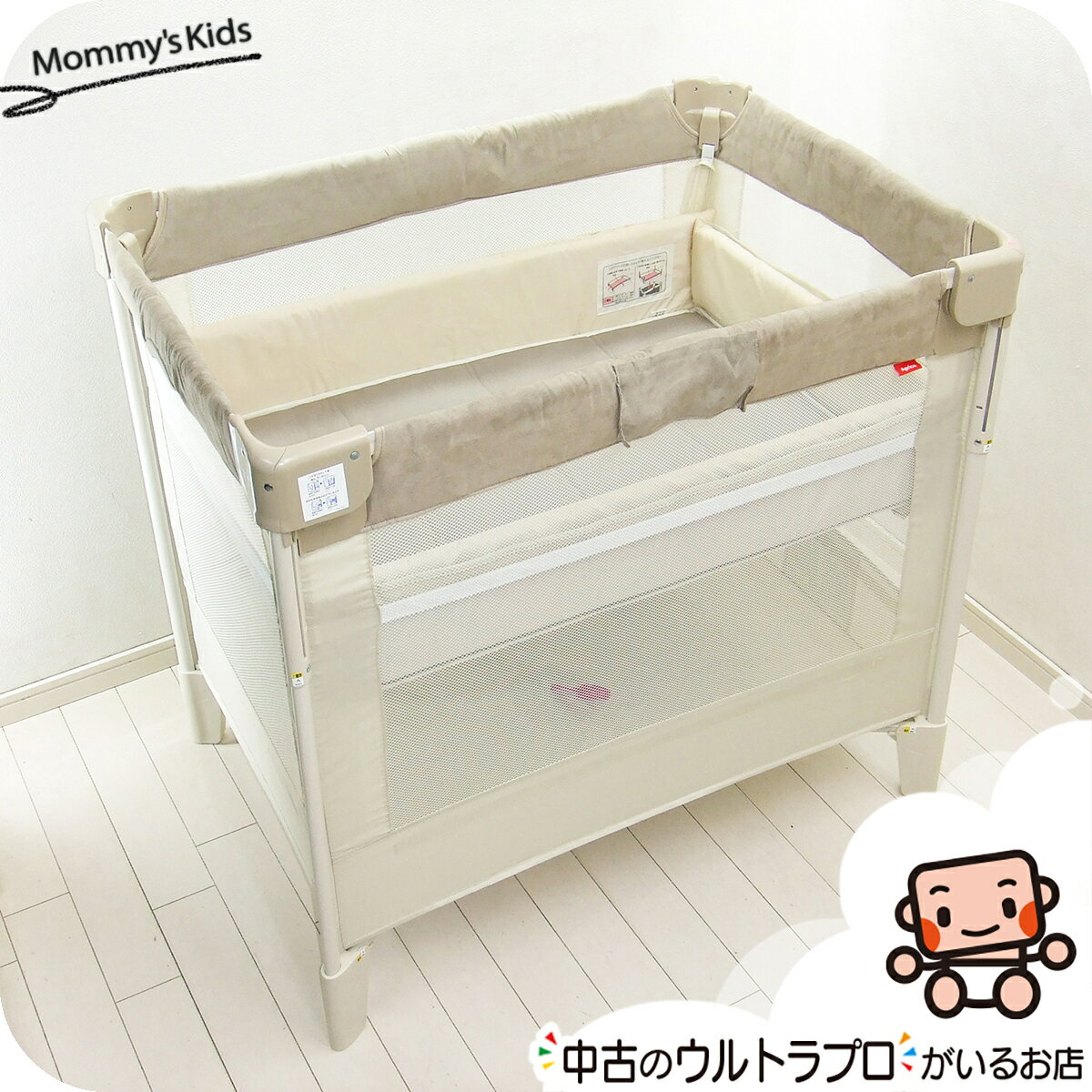 ベビーベッド アップリカ ココネル エアープラス Aprica COCONEL 新生児から2歳 コンパクトにたためる 中古ベビーベッド【C.一般中古】【送料無料】【中古】q1182254811のサムネイル