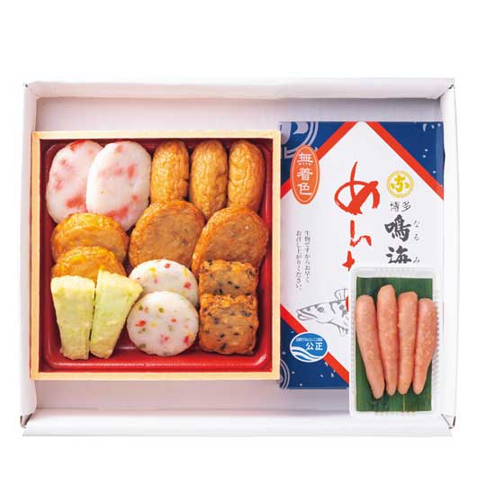 【クーポン有】 お歳暮 冬ギフト グルメ お歳暮 ギフト 【送料無料】 〈小田口屋〉「小田口屋」彩りさつま揚げ・「鳴海屋」無着色辛子明太子詰合せ 明太子その他 ...