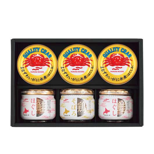 【クーポン有】 お歳暮 冬ギフト グルメ お歳暮 ギフト 【送料無料】 マルハニチロ かに缶詰・瓶詰詰合せ 缶詰セット 御歳暮 冬ギフト 結婚 出産 内祝い 香...
