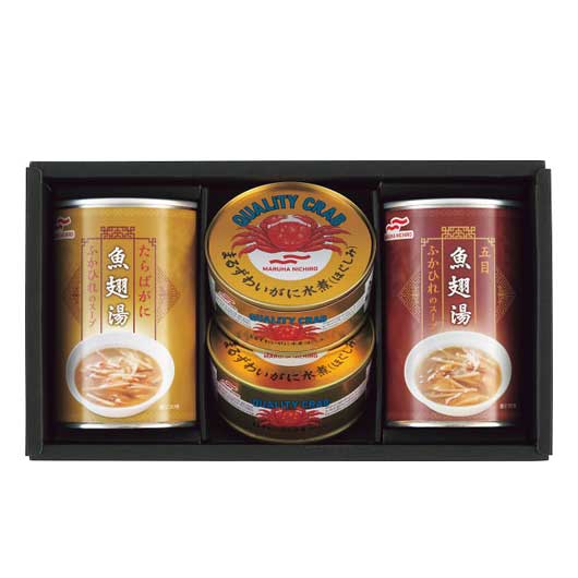 【クーポン有】 お歳暮 冬ギフト グルメ お歳暮 ギフト 【送料無料】 マルハニチロ ふかひれスープ・かに缶詰詰合せ 缶詰セット 御歳暮 冬ギフト 結婚 出産 ...