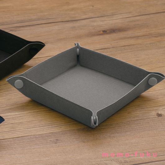 【クーポン有】 販促品 マルチトレイ 【送料無料】 カラモ レザー調マルチトレイ(グレー) マルチトレイ 販促品 マルチトレイ 400円 人気 400円台 敬老...