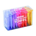 【20%OFF】 プチギフト ポータブル圧縮タオル10個セット(クリアケース入り) 圧縮タオル タオル プチギフト 退職 産休 ありがとう プチギフト 激安 圧...