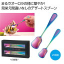 【43%OFF】 販促品 スプーン 【送料無料】 オーロラ感じて デザートスプーンペアセット スプーン 販促品 激安 スプーン 300円 人気 300円台 敬老...
