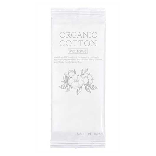 【クーポン有】 プチギフト 退職 タオル 【送料無料】 オーガニックコットンウェットタオル【800個単位】 ハンドタオル 販促品 退職 産休 ありがとう 販促品...