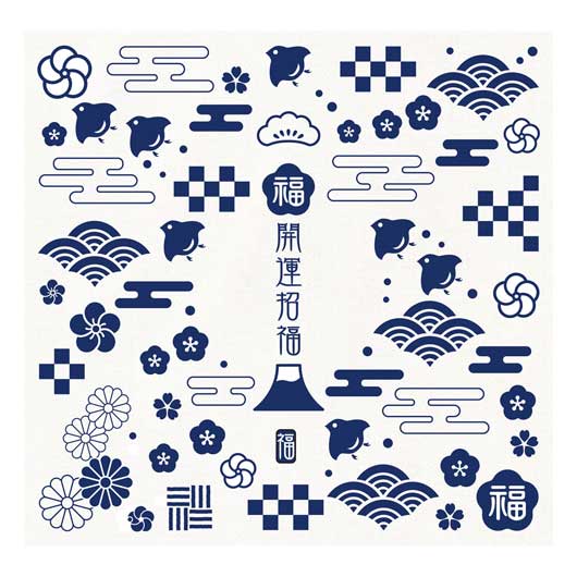 【クーポン有】 販促品 ふきん 【送料無料】 福づくしふきん1枚(和柄) ふきん 販促品 ふきん 300円 人気 300円台 敬老会 プレゼント イベント セー...