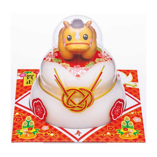 【クーポン有】 お歳暮 冬ギフト 餅 お年賀 干支 2026年 【送料無料】 お鏡餅 福招き 干支160g【240個単位】 餅 お年賀 2026年 プチギフト ...