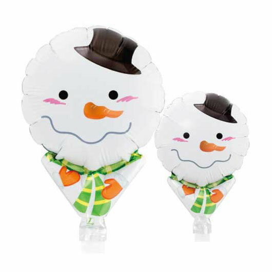 【クーポン有】 販促品 バルーン 【送料無料】 手持ちバルーン1本(スノーマン)【40個単位】 バルーン 販促品 バルーン 500円 人気 400円台 敬老会 ...
