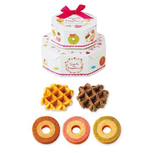 【クーポン有】【10%OFF】 クリスマス お菓子 個包装 シェリフィーユ幸せいっぱいB バウムクーヘン プチギフト お菓子 引菓子 バウムクーヘン 1000円...