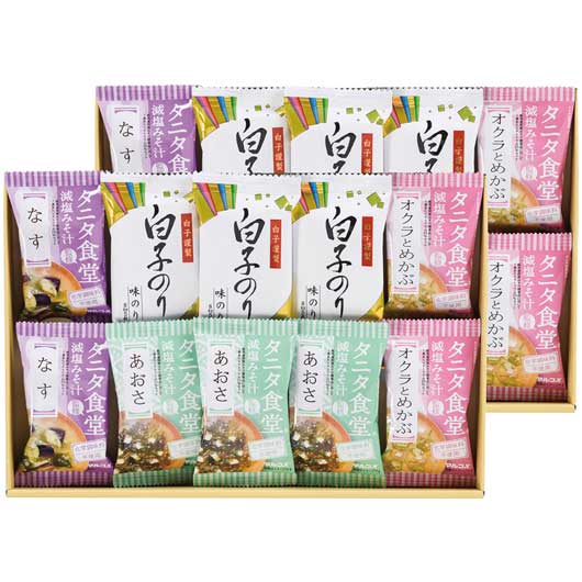 【クーポン有】【20%OFF】 お歳暮 冬ギフト みそ汁 ギフト みそ汁 【送料無料】 タニタ食堂監修 減塩みそ汁・白子のり詰合せ みそ汁 ギフト 激安 みそ汁...