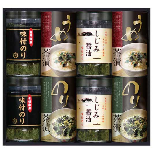 【クーポン有】 お歳暮 冬ギフト 海苔 詰め合わせ ギフト 海苔 詰め合わせ 有明海産&しじみ醤油味付のり・お茶漬け詰合せ 海苔 詰め合わせ 内祝 お返し ギフ...