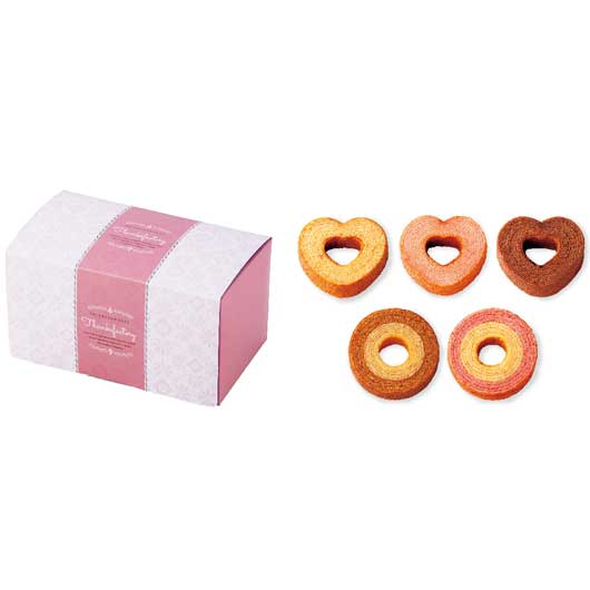 【クーポン有】【10%OFF】 クリスマス お菓子 個包装 【送料無料】 アムール ハートのバウムセットF バウムクーヘン プチギフト お菓子 引き菓子 バウム...