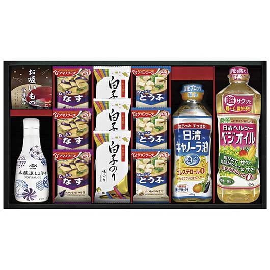 内祝 ギフト みそ汁 ギフト みそ汁 【送料無料】 アマノフーズ＆ヤマサ鮮度しょうゆ詰合せ みそ汁 ギフト みそ汁 6000円 人気 5000円台 敬老会 プレゼント イベント 国産 セール sale