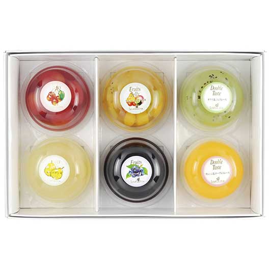 【クーポン有】 お歳暮 冬ギフト お菓子 クリスマス お菓子 個包装 たかはたファーム ダブルテイスト・フルーツゼリー6個詰合せ ゼリー 敬老会 プレゼント デ...