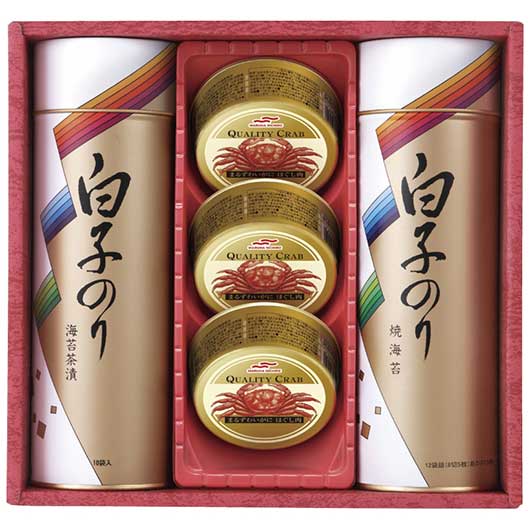 【クーポン有】 お歳暮 冬ギフト 海苔 ギフト 海苔 【送料無料】 白子のり 海苔・かに缶詰合せ 海苔 内祝 お返し ギフトお祝い 贈答品 法事 仏事 香典返し...