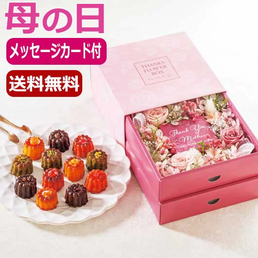 ミニ花束 【P最大46倍】 内祝 ギフト 母の日 プレゼント 花束 【送料無料】 【遅れてごめんね】スイーツ＆フラワーBOX　銀座ミニカヌレ 花束 母の日ギフト 母の日 プレゼント 花束 7000円 人気 7000円台 敬老会 プレゼント イベント セ