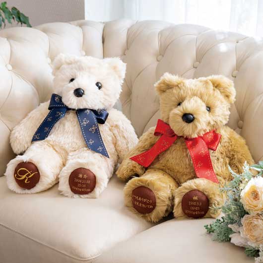 【クーポン有】 ウェディング 両親贈呈ギフト 【送料無料】 ウエイトベア シュシュ(アイボリー/ブルーリボン) 両親贈呈ギフト ウェディング 両親贈呈ギフト 人...