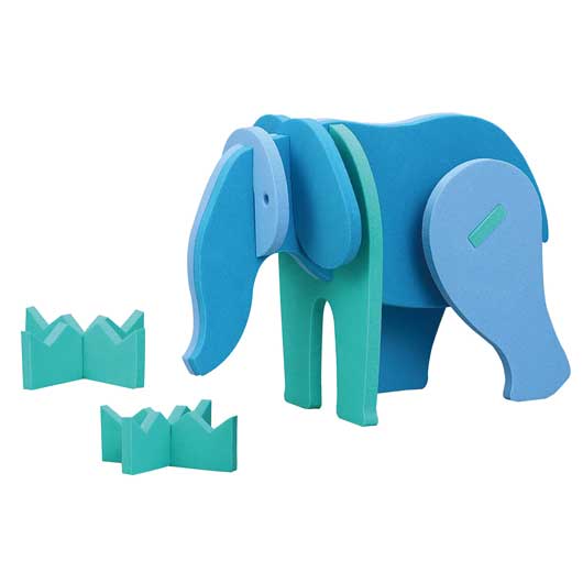 【クーポン有】【10%OFF】 販促品 知育パズル 立体どうぶつパズル ぞう 知育パズル 販促品 知育パズル 400円 人気 300円台 敬老会 プレゼント イ...