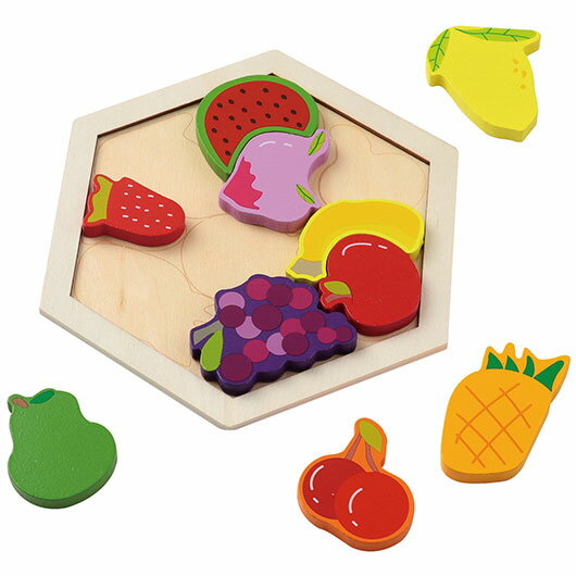 【クーポン有】 忘年会 プレゼント 1000円 【送料無料】 木製六角パズル フルーツ 知育パズル 販促品 知育パズル 800円 人気 800円台 敬老会 プレ...