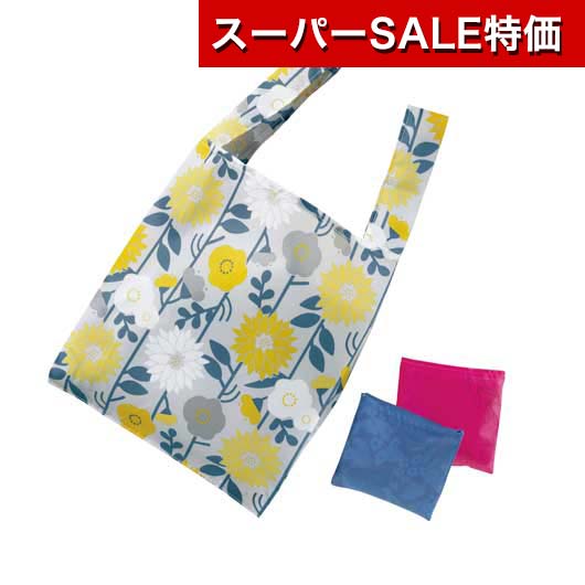【クーポン有】【30%OFF】 販促品 エコバッグ 【あす楽】 ルッテ／花柄エコバッグ エコバッグ 即納 販促品 激安 エコバッグ 300円 人気 300円台 敬老会 プレゼント イベント エコバック エコトート 買い物バッグ セール sal