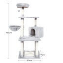 キャットタワー 据え置き 猫 ペット 【120cm ゴージャス5段キャットタワー】ハンモック付 おもちゃ ねこ 爪とぎ 爪研ぎ 多頭飼い キャット タワー 猫用...