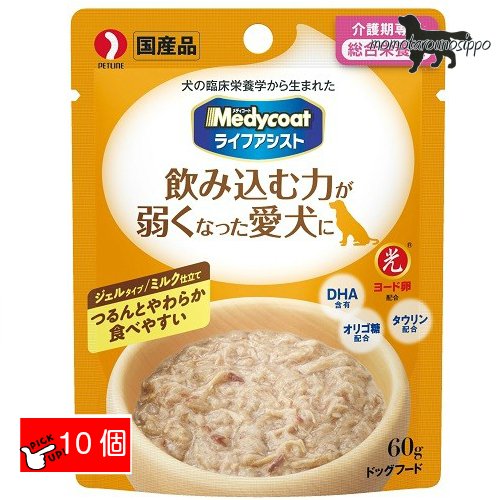 ペットライン メディコート ライフアシストジェルタイプ ミルク仕立て 60g×10袋 送料無料（ポスト投函便）
ITEMPRICE