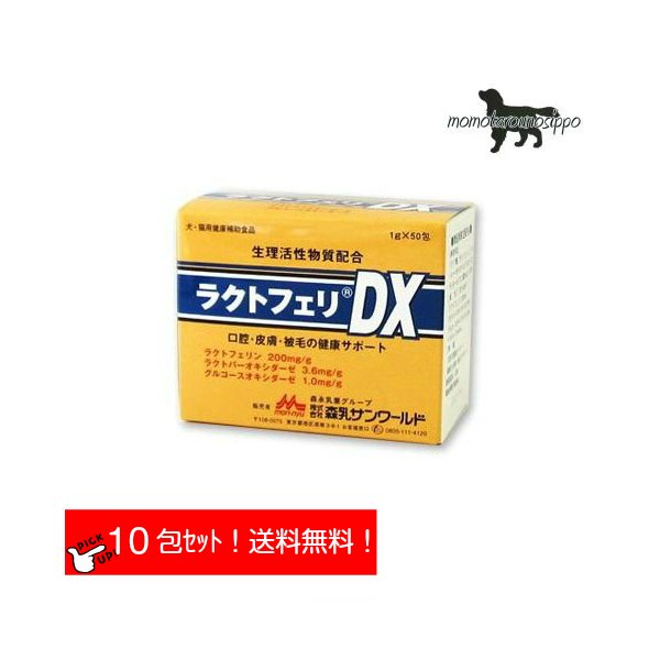ラクトフェリDX お試し 1g×10包 森乳サンワールド 犬猫用 送料無料 口腔 皮膚 被毛 （ポスト投函便）
