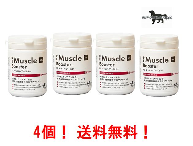 PE マッスルブースター 60g×4個 犬猫 筋肉 QIXペティエンス ※送料無料