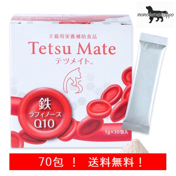 Co-Enzyme Q10 - テツメイト 日本全薬工業 犬猫用 70包 送料無料（ポスト投函便）