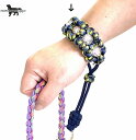 PARACORD LEASH パラコードリーシュ（フラワー）すっぽ抜け防止！サブリード（サブ持ち手）Q ネイビー/ブラックカモフラ送料無料（ポスト投函便）