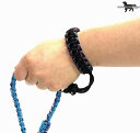 PARACORD LEASH パラコードリーシュ（スタンダード）すっぽ抜け防止！サブリード（サブ持ち手）：Aブラック ミッドナイト送料無料（ポスト投函便）