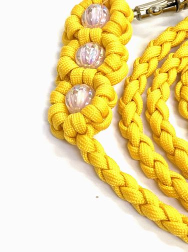 PARACORD LEAD パラシュートコード カフェリード（フラワー）カラー：M・イエロー ...