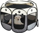 パッと開く 折りたたみ式 ペットサークル 犬 猫 防災 アウトドア サークル ゲージ 中型犬対応