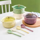【送料無料】両手鍋セット 鍋+蓋/ 鍋+蓋+スプーン 食器 耐熱陶器製 北欧 蓋付き ガラス蓋付 調理鍋 卓上鍋 電子レンジ用調理鍋 陶器製卓上鍋 小判 調理器...
