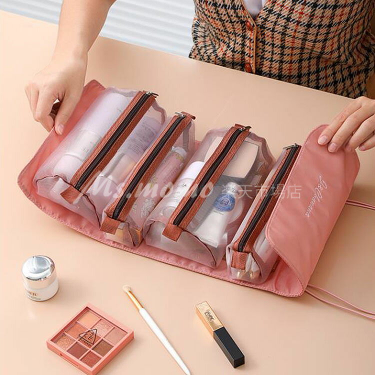 旅行 トラベルポーチ セット おしゃれ 旅行 ポーチ トラベル 化粧 メイク コスメ ポーチ 便利 グッズ 取り外し 旅行グッズ トラベルグッズ レディース お風呂 かわいい 洗面用具 メッシュ 2way 吊り下げ 女性 化粧品入れ 洗面 道具 4in1 仕切り
