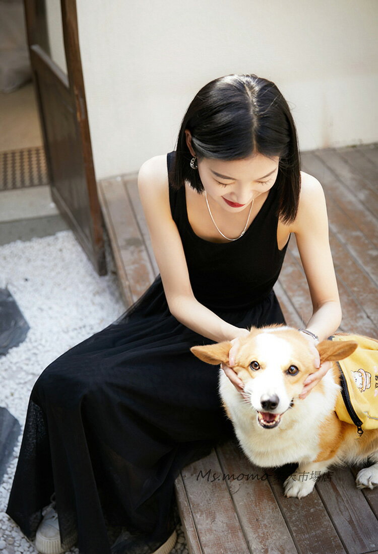 ワンピース レディース 40代 きれいめ マキシワンピース 春夏 ノースリーブワンピース 黒ニット チュール切り替え Aラインスカート オシャレ韓国風 大人 通勤OL 体型カバー 結婚式ドレス 30代 50代