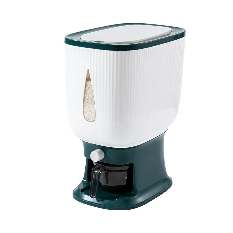 密閉米びつ 米びつ 10kg ふた付き 大容量 米櫃 ライスストッカー スリム ボタン押しタイプ 残量見える 計量 お米ケース 計量カップ付き 防湿 キッチン用品 キッチン収納 ペットフード 保存容器 米びつケース 台所 キッチン コンパクト 省スペース