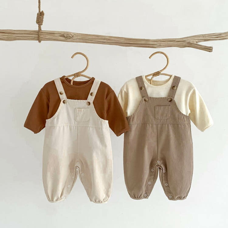 子供服 女の子 オーバーオール 無地 キッズ オールインワン サロペット ロングパンツ 普段着 通学着 子..