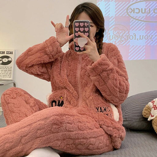 パジャマ モコモコルームウェア レディース 冬 長袖 パジャマ フランネルルームウェア 暖かい 上下セット 可愛い 厚手 部屋着 ゆったり韓国風 オシャレ パジャマ モコモコルームウェア レディース 冬 長袖 パジャマ フランネルルームウェア 暖かい 上下セット 可愛い 厚手 部屋着 ゆったり韓国風 オシャレ