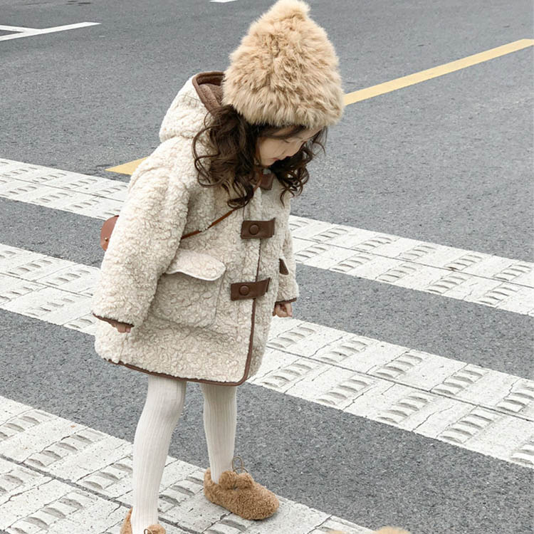 韓国子供服 コート キッズ 女の子 ジュニア 秋冬 アウター トップス モコモコ 厚手 コート ジャケット ..