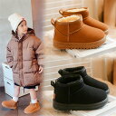 ムートンブーツ キッズ 裏起毛 子供靴 女の子 男の子 スノーブーツ 秋冬 シューズ ジュニア ベビー おしゃれ 可愛い ショートブーツ べたんこ サイドゴア ...