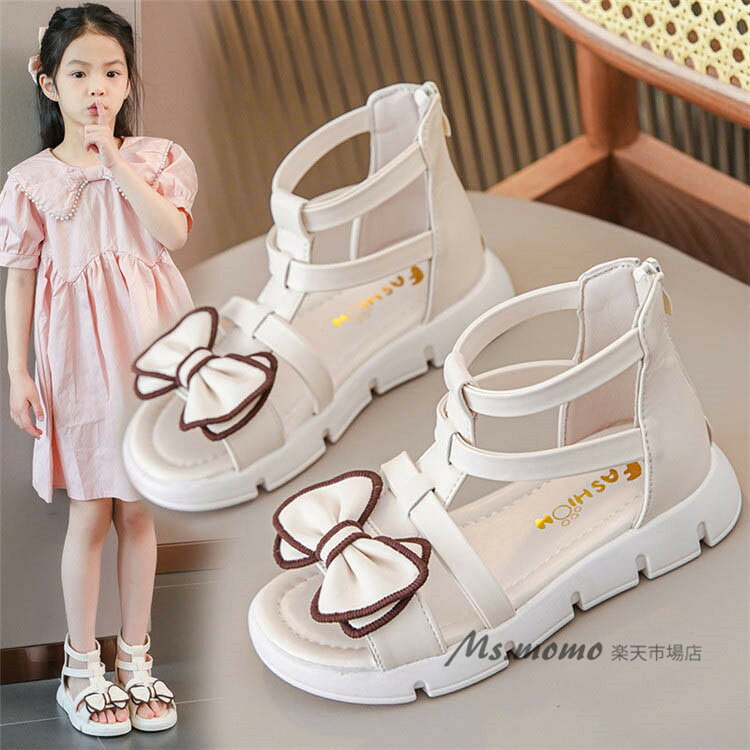 サンダル キッズ 靴 ビーチサンダル ジュニア 夏物 女の子 子ども キッズシューズ ソフトの底 リボン軽..