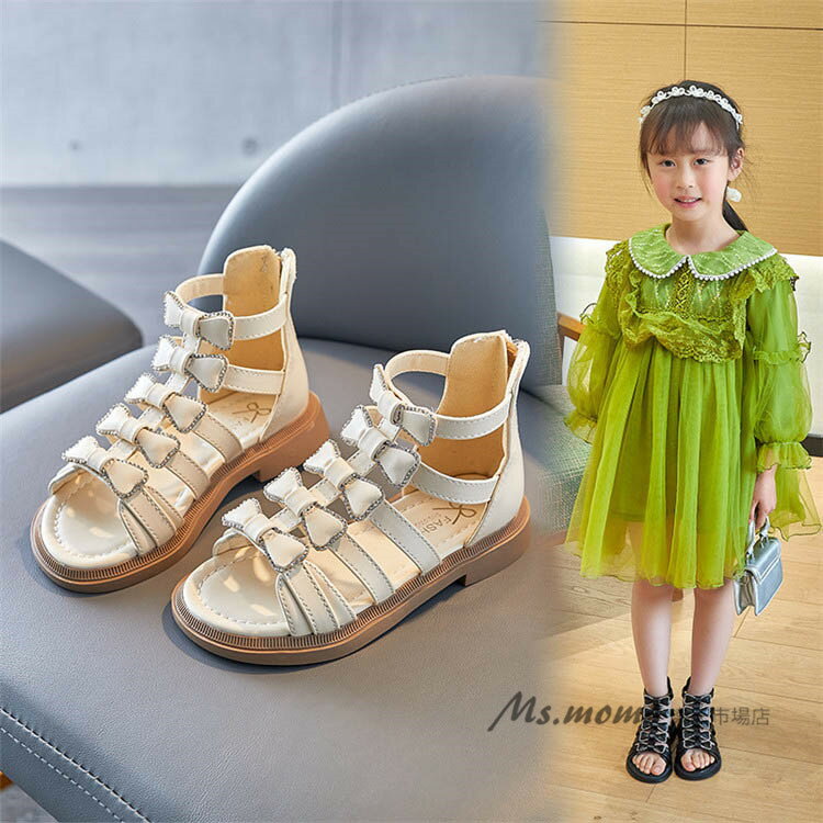 サンダル キッズ 靴 ビーチサンダル ジュニア 夏物 女の子 子ども キッズシューズ ソフトの底 リボン軽..