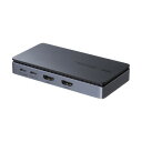 【タイムセール ポイント5倍】 サンワサプライ ドッキングステーション(HDMI×2画面出力・LAN端子なし) ブラック USB-CVDK17
