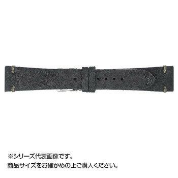 【5/14は!ポイント9倍】 Emitta(エミッタ) 時計バンド ゴージュ 20mm ブラック (美錠:銀) EG-A20