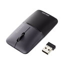 【タイムセール ポイント5倍】 サンワサプライ 静音ワイヤレスブルーLEDマウス SLIMO 充電式 USB A ブラック MA-WBS310BK(2)