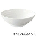 【5/5は! ポイント9倍】 福井クラフト メラミンφ19.0羽衣千筋麺鉢白グロス 51025260
