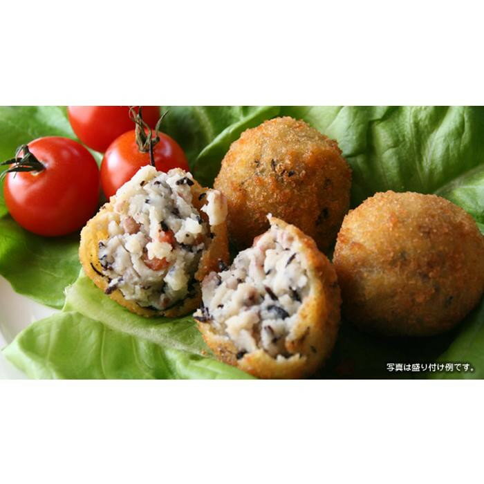 【タイムセール！ポイント7倍】 もぐもぐ工房 (冷凍) まんまるじゃがいもとひじきコロッケ 6個入×5セット 390067