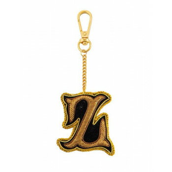 【5/25は!ポイント9倍】 東京かんかん ザリ刺繍アルファベットキーホルダー Z M21-1793Z