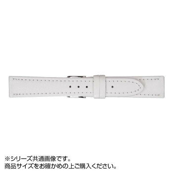 【5/1は! ポイント10倍】 MIMOSA(ミモザ) 時計バンド Eカーフ 16mm ホワイト (美錠:銀) CE-WH16
